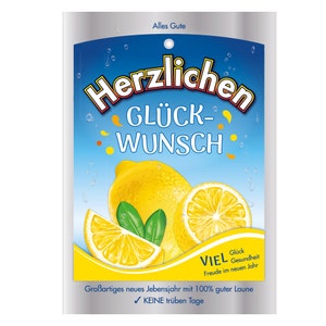 Glückwunsch Geburtstag | XXL Geburtstagskarte DIN A4 Capri Sonne inkl. Umschlag Klappkarte Grußkarte  Maxikarte extra groß