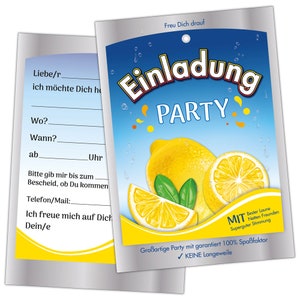 Einladung zum Geburtstag, Kindergeburtstag, DIN A6 mit vorgedruckter Rückseite, 10 Stück, DIN A6 Capri