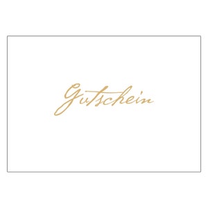 XXL DIN A4 "Gutschein Gutscheinkarte blanko edel neutral Weiß Beige