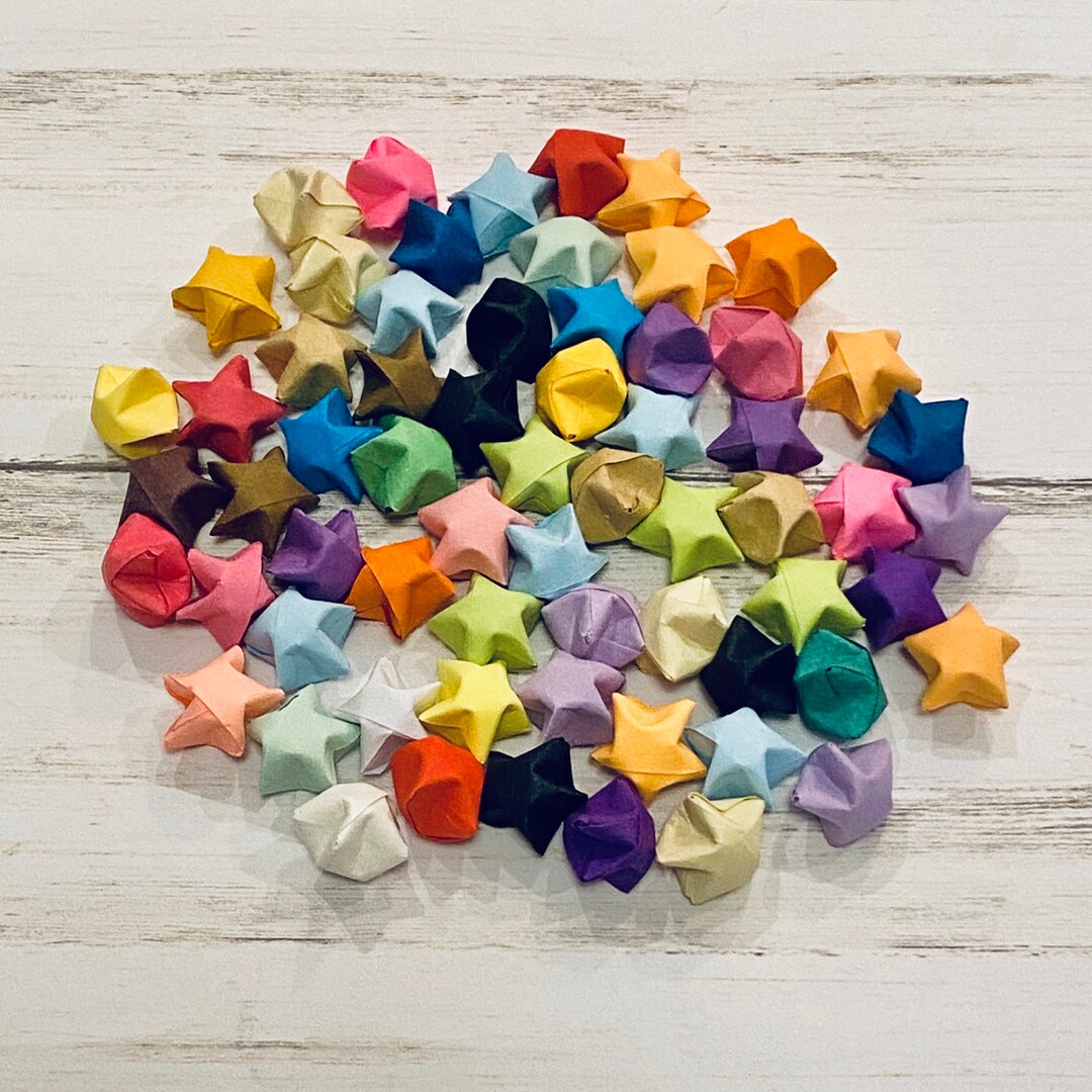Rainbow Origami Lucky Stars - Party Favors, Star Decoration, Home Decor ...