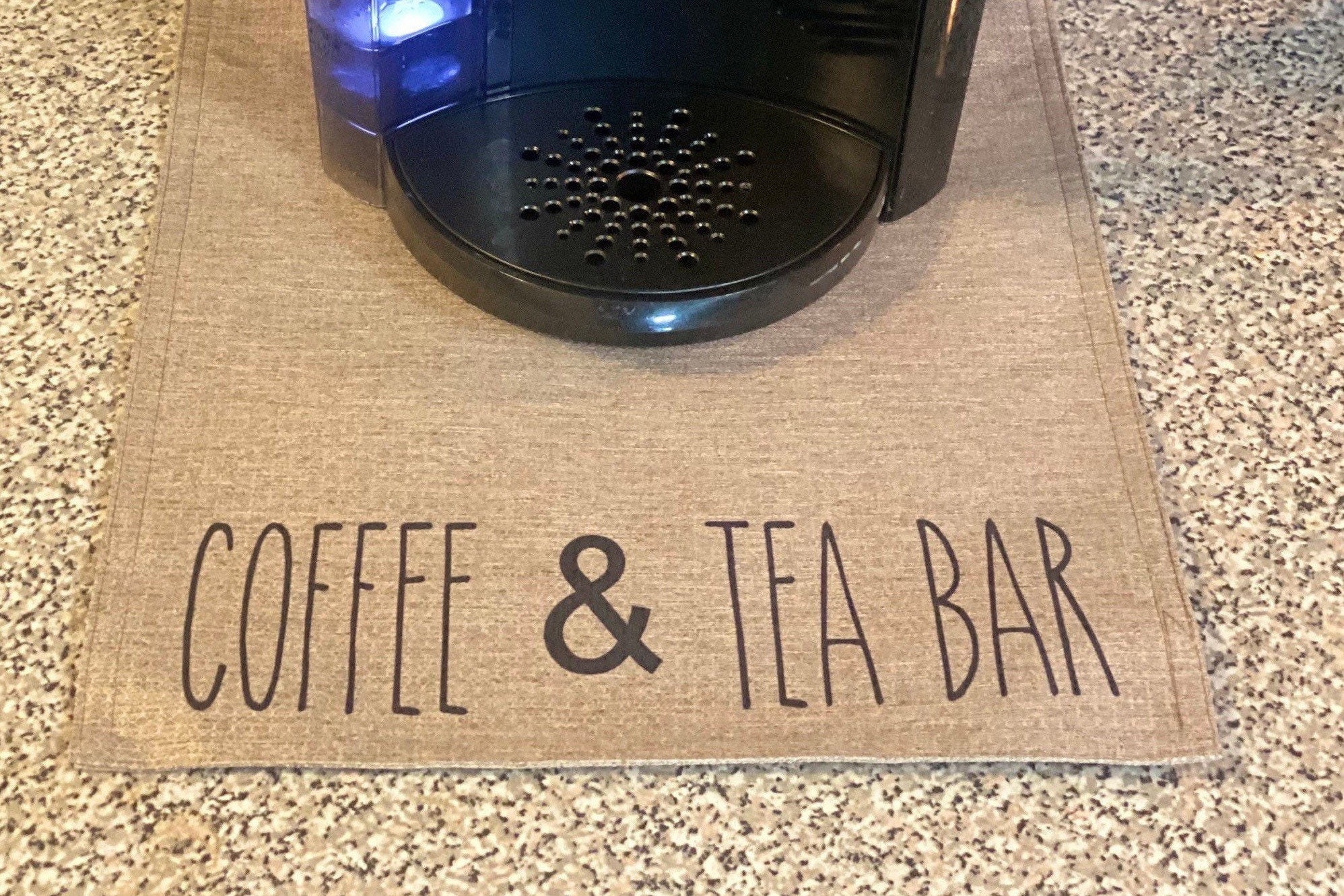 Washable Custom Coffee Mat Coffee & Tea Barfor Keurig or Etsy