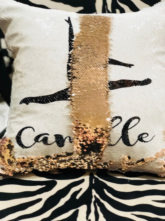 Personalized Dance Mermaid Flip Sequin Flip Sequin Pillow Mermaid Silhouette