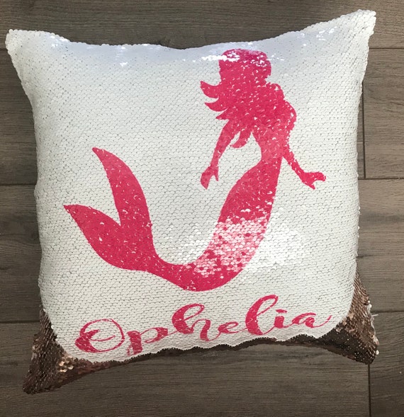 Flip Sequin Pillow Mermaid Silhouette Flip Sequin Pillow Mermaid Silhouette