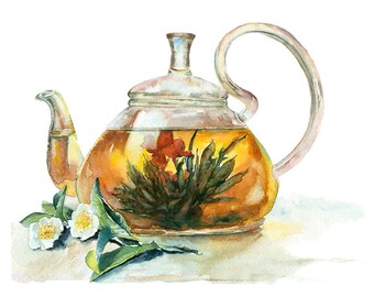 Tea Pot Original Watercolour Painting 93