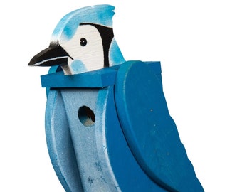 Blue Jay Wooden Birdhouse