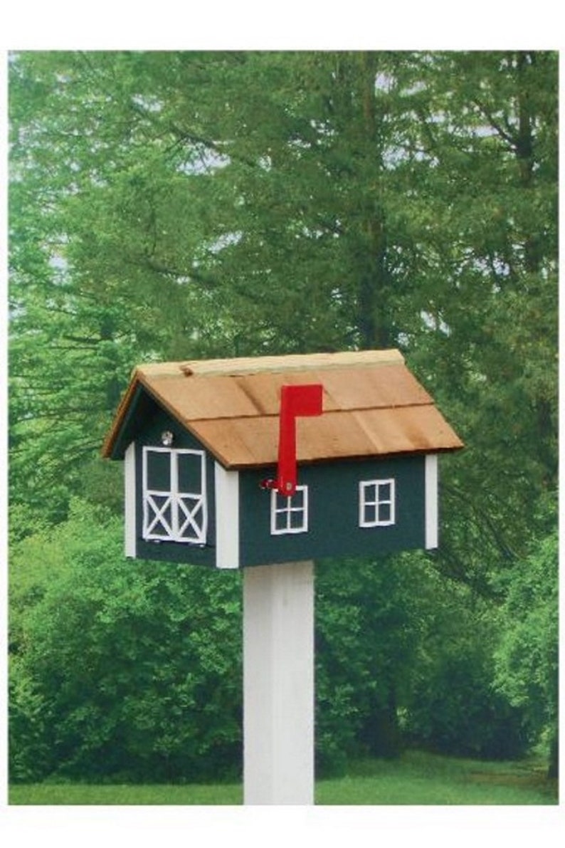 Traditional Dutch Barn Wooden Mailbox - Etsy