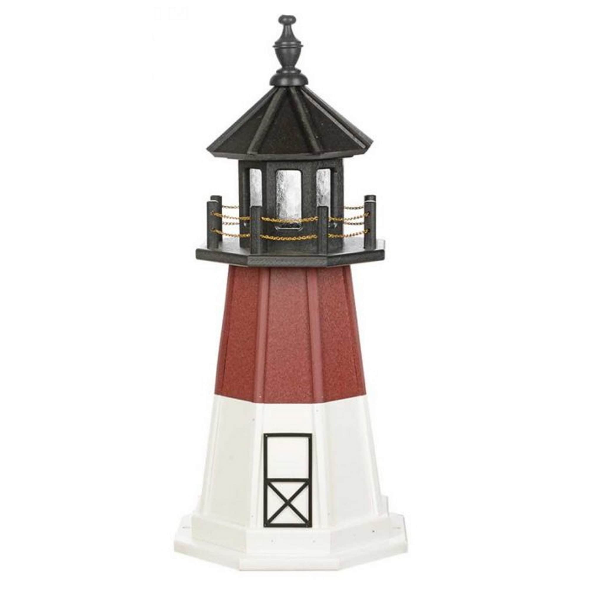 Barnegat Wooden Lighthouse Solar Decorative Lawn and Garden Etsy