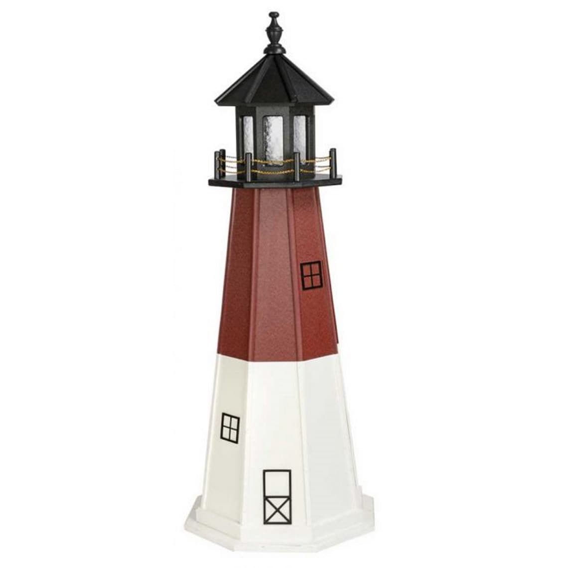Barnegat Wooden Lighthouse Solar Decorative Lawn and Garden Etsy