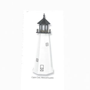 Cape Cod & Cape Florida Wooden Lighthouse Solar Decorative Lawn and Garden Ornament