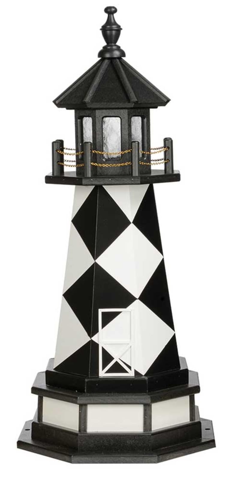 Cape Lookout Wooden Lighthouse Solar Decorative Lawn and Etsy