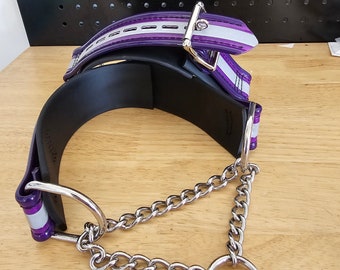 Reflective BDSM Martingale Collar