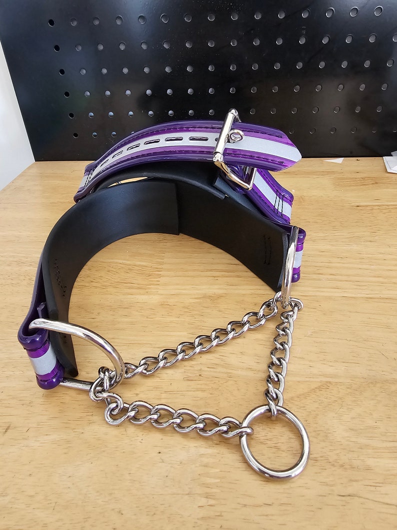 Reflective BDSM Martingale Collar image 1