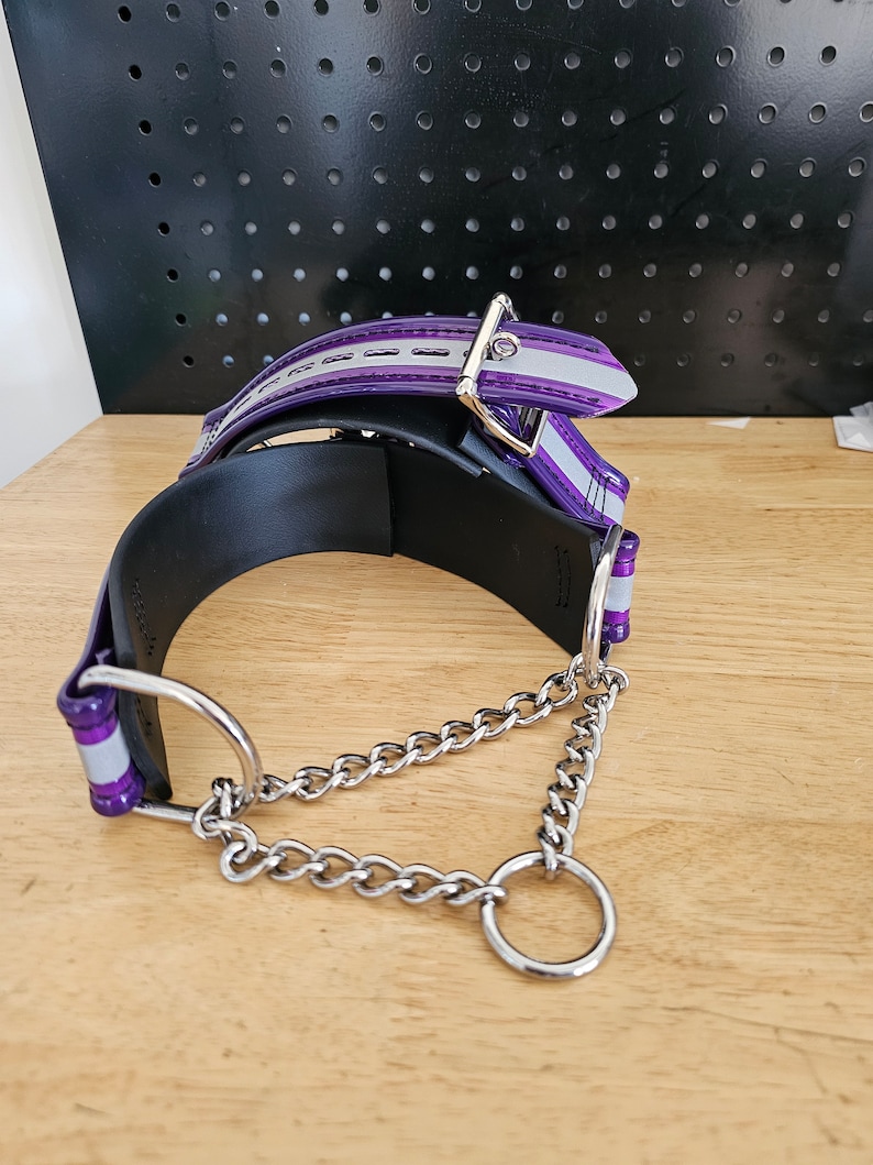 Reflective BDSM Martingale Collar image 5