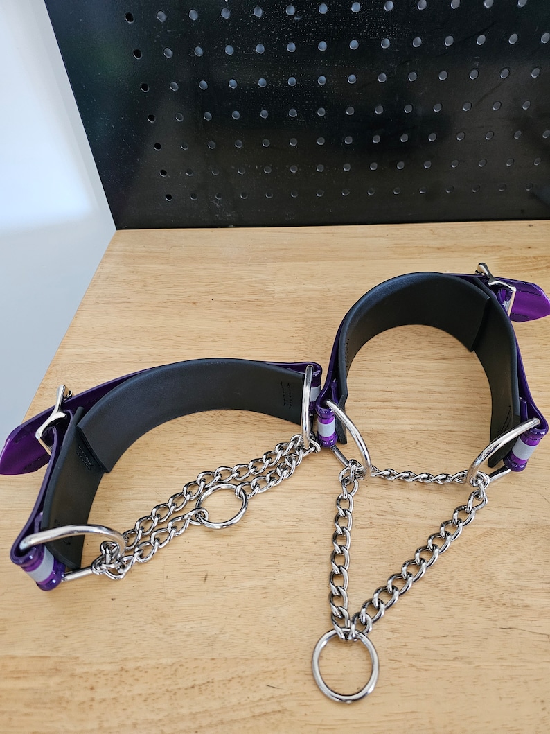 Reflective BDSM Martingale Collar image 4