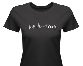 Herzschlag Berge - EKG - Damen T-Shirt