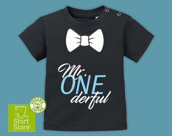 Erster Geburtstag Shirt - Mr. One derful - wonderful wundervoll - 1. Geburtstag - Jungen - Baby T-Shirt