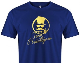 JGA tshirt - Team Bräutigam - Face - Junggesellenabschied - jga t-shirts männer