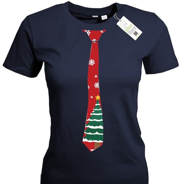 Weihnachts Krawatte - Damen T-Shirt