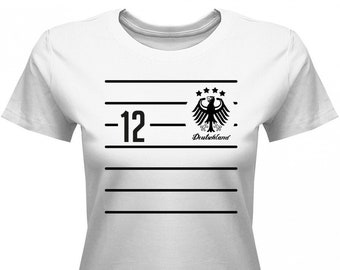 Deutschland Em 2021 Damen Shirt mit Wunschnummer