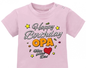 Happy Birthday Opa Mein Herz gehört Dir Geburtstag - Baby Shirt