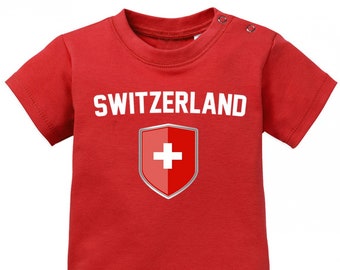Switzerland - Fan T-Shirt WM EM - Schweiz - Baby T-Shirt