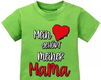 Mein Herz gehört meiner Mama - Baby T-Shirt