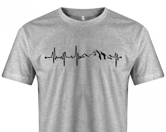 Herzschlag Berge - EKG - Herren T-Shirt