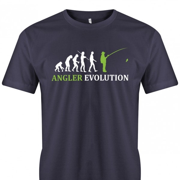 Angler Shirt - Angler Evolution - Geschenkidee für Angler Männer