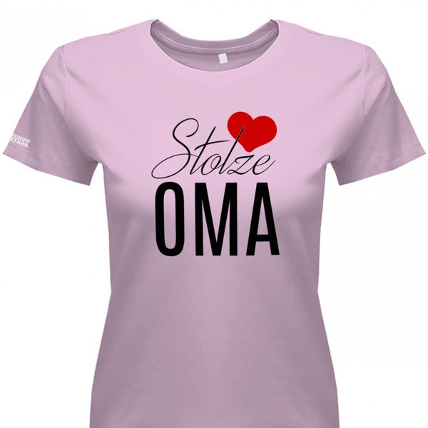 Stolze Oma Herz - Geschenk für Großmutter - Damen T-Shirt