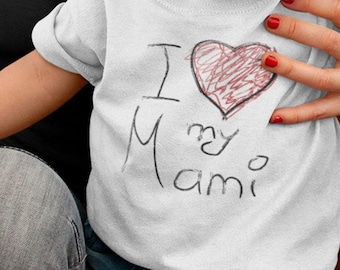 I Love my Mami - gemalt - Baby T-Shirt