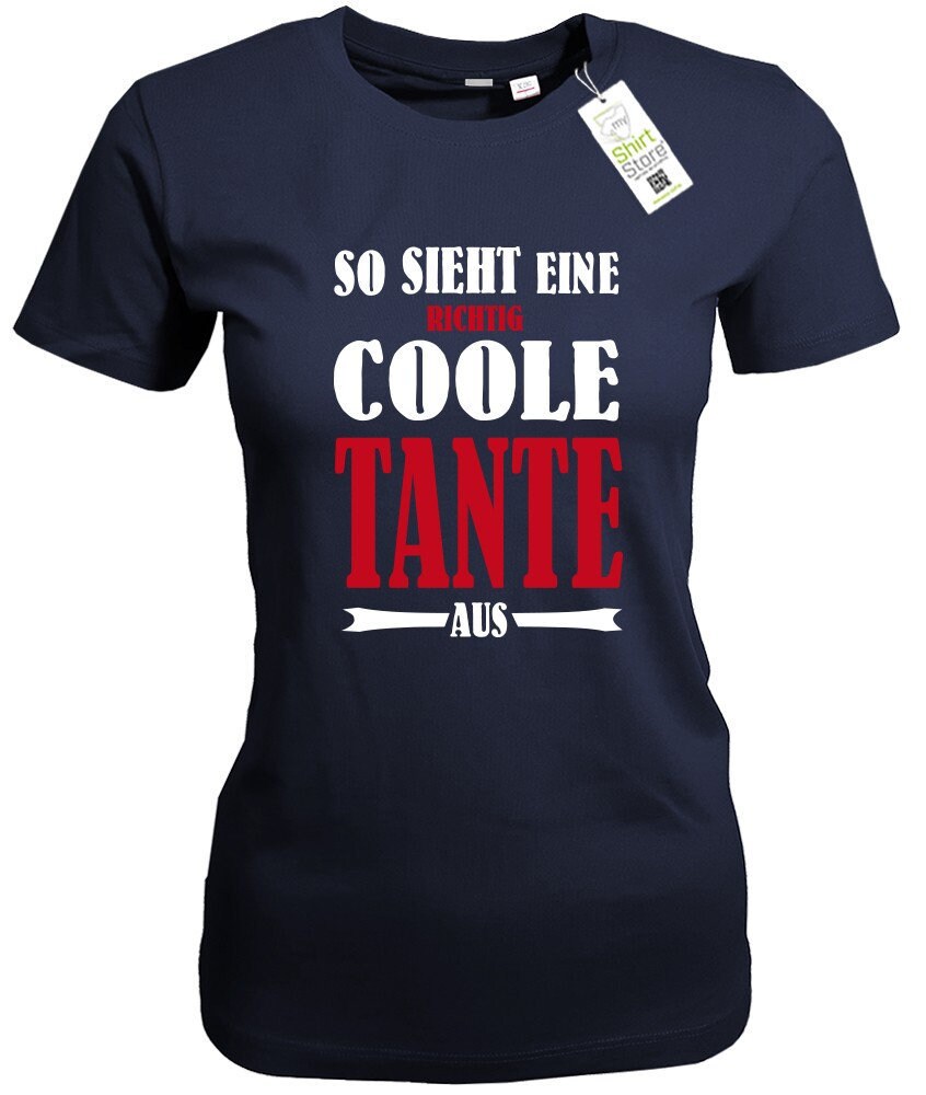 So sieht eine richtig coole Tante aus Damen TShirt Etsy España