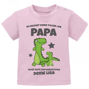 Du machst einen tollen Job Papa alles gute zum Geburtstag personalisiert mit Name Baby Papa Shirt Bild 5