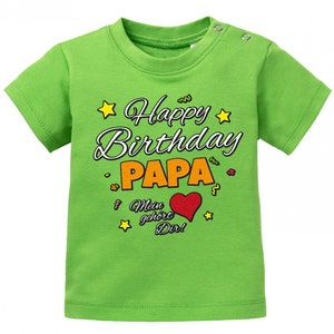 Happy Birthday Papa Mein Herz gehört Dir Geburtstag Baby Shirt Bild 8