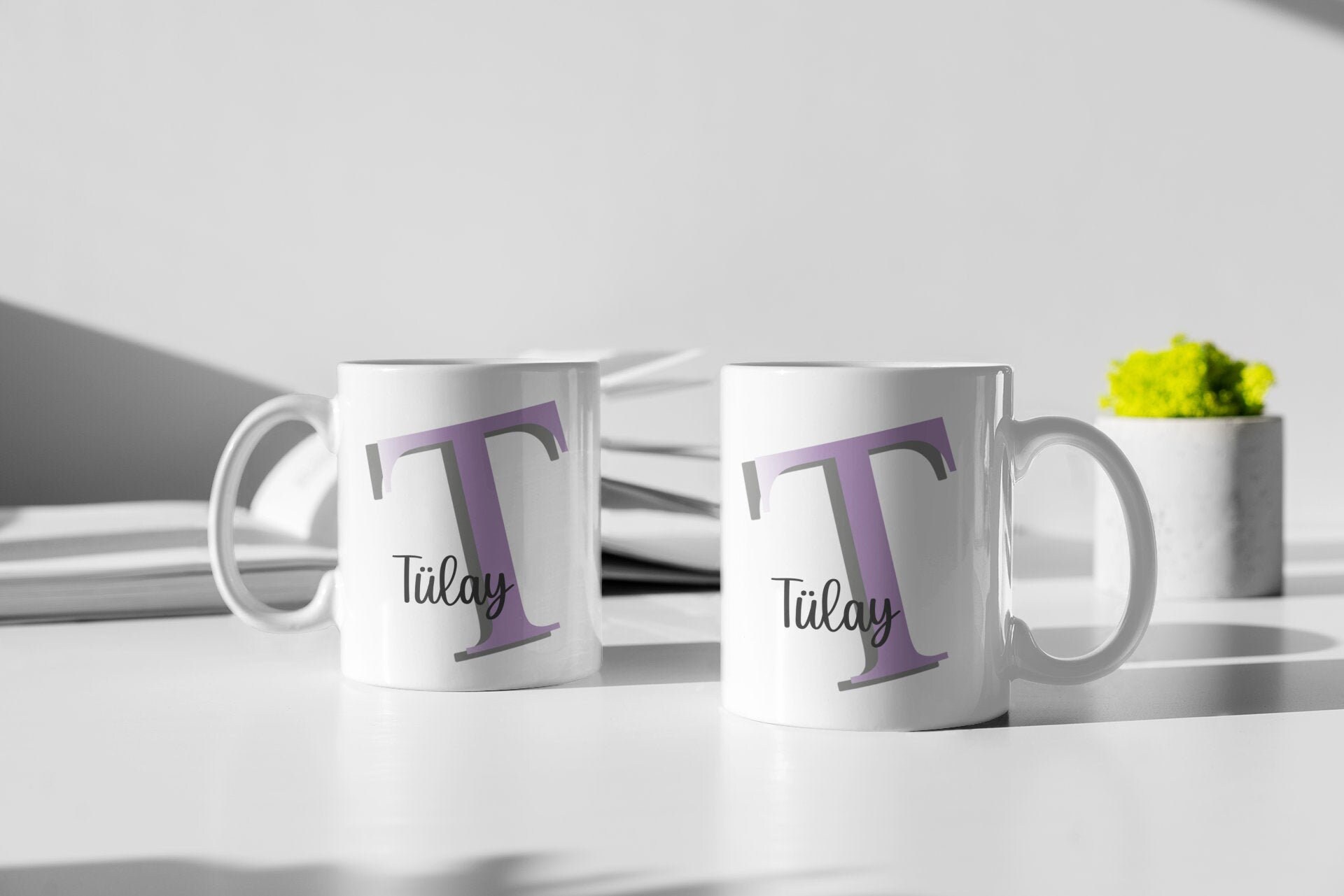 Letter T Personalized with Desired Name Ceramic Coffee Mug Etsy