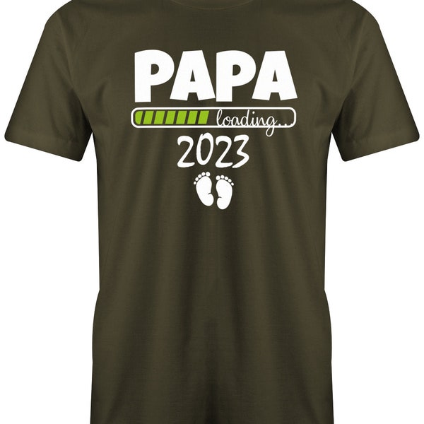 Werdender Papa Shirt - Papa Loading 2023 - Geschenk für werdende Väter