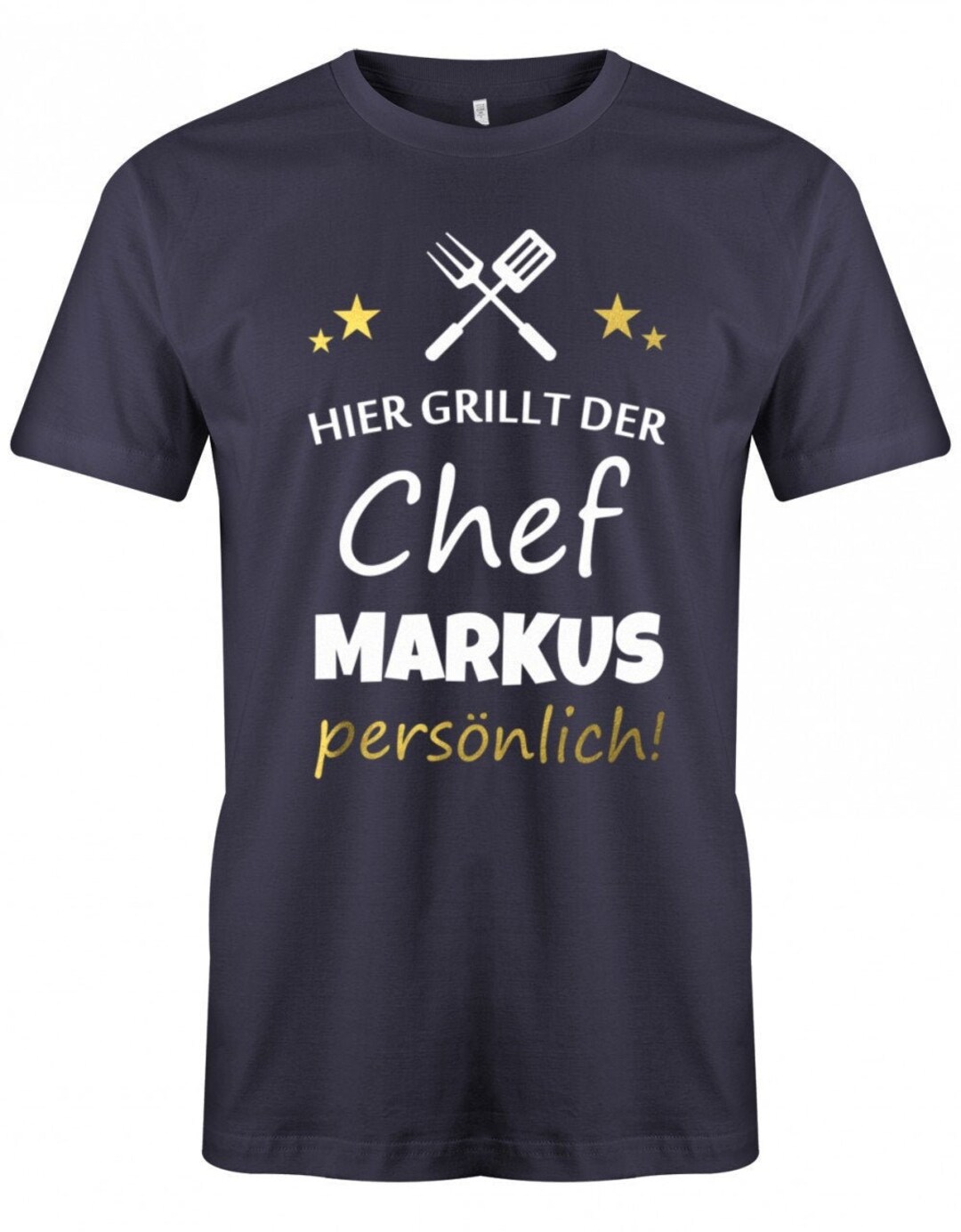 Metallschild 'Hier Grillt Der Chef Persönlich' – 27x10 Cm, Dekorativ Für Garten & Grillbereich