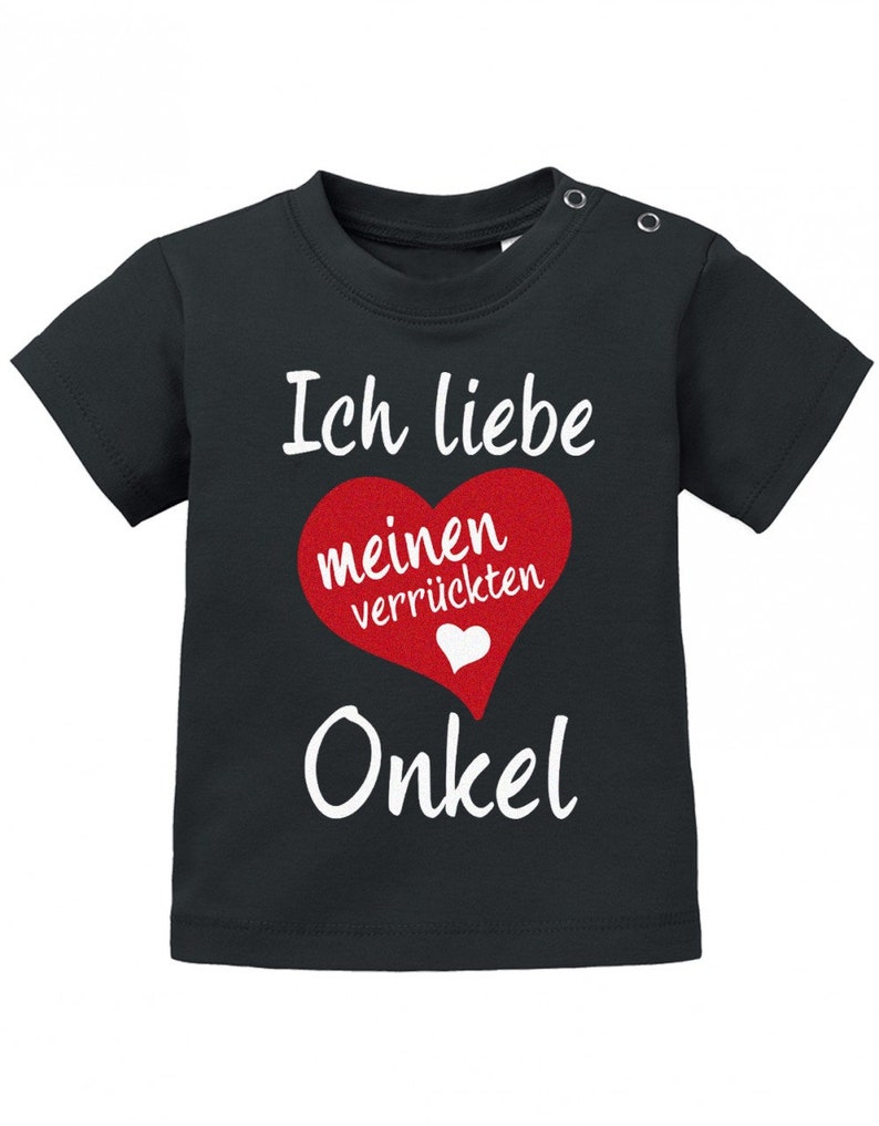 Ich liebe meinen verrückten Onkel Baby Shirt Noir