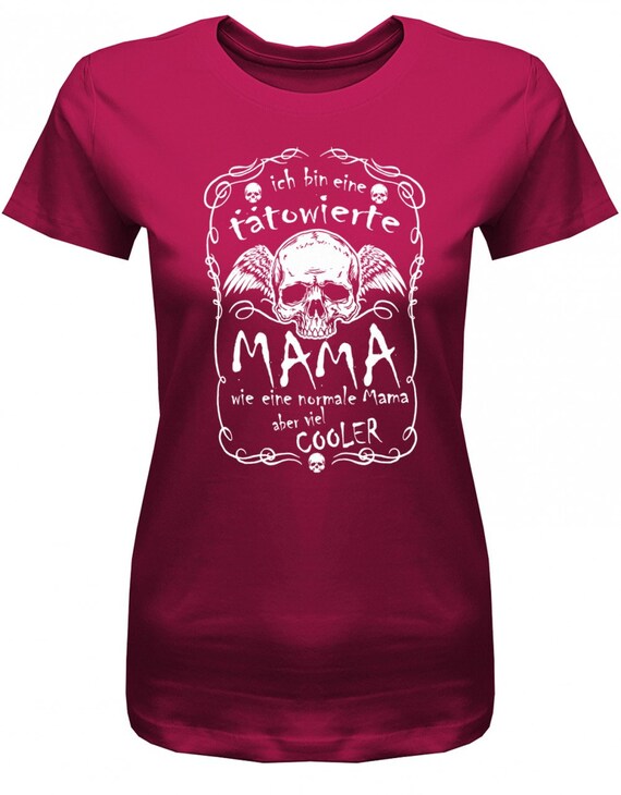 Ich Bin Eine Tätowierte Mama Totenkopf Damen T-shirt -  Israel