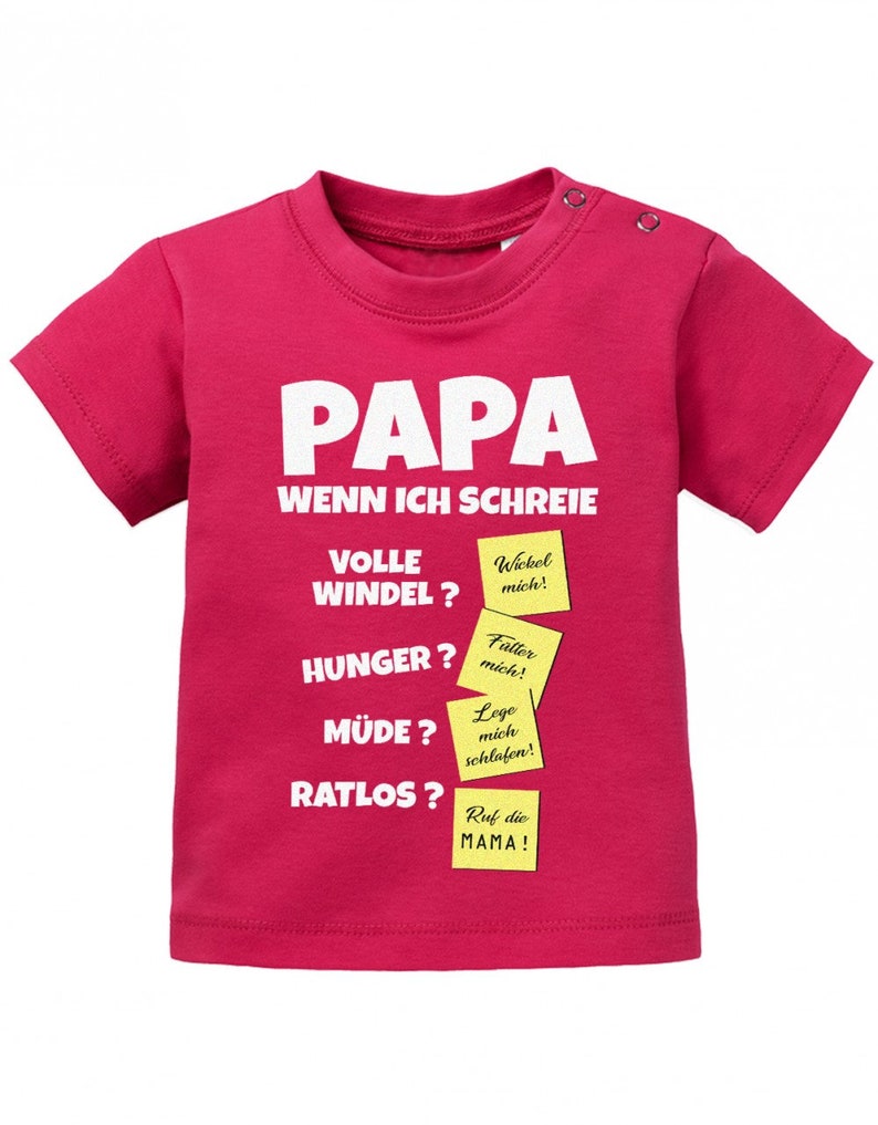 Papa wenn ich schreie Lösungen Notizen Baby Sprüche Shirt Sorbet