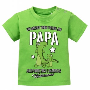Du machst einen tollen Job Papa 1. Vatertag mit Wunschname des Kind Geschenk Baby T-Shirt Bild 3