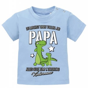 Du machst einen tollen Job Papa 1. Vatertag mit Wunschname des Kind Geschenk Baby T-Shirt Bild 2