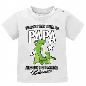 Du machst einen tollen Job Papa 1. Vatertag mit Wunschname des Kind Geschenk Baby T-Shirt Bild 6