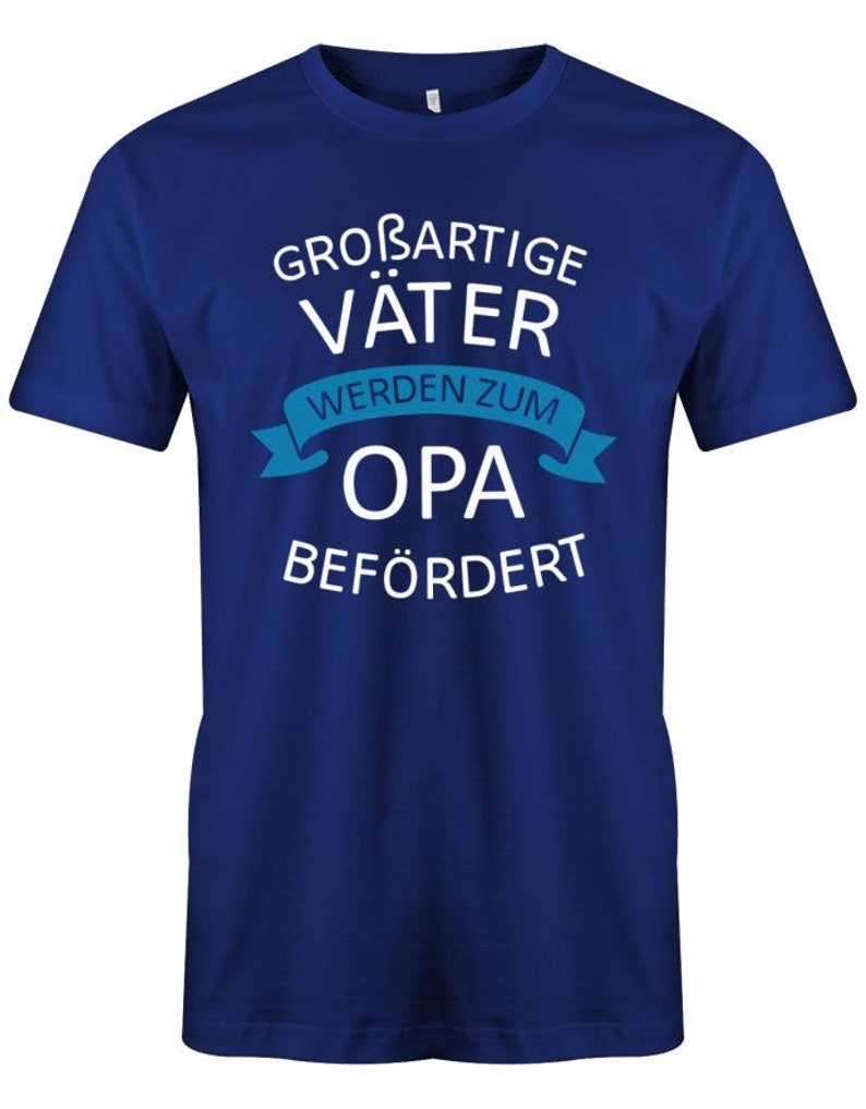 Großartige Väter werden zum Opa befördert Herren T-Shirt Royalblau