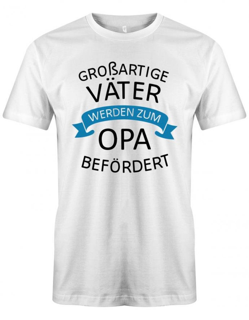 Großartige Väter werden zum Opa befördert Herren T-Shirt Weiß