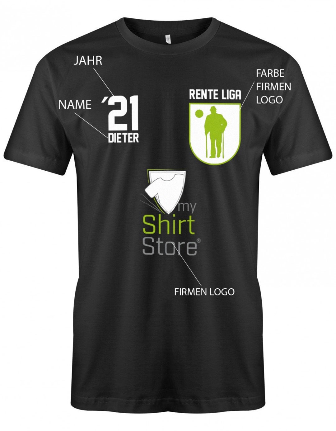 Youth Desgnz Prnt-Shrt Herren T-shrt Rentner 2025 Cooler Aufdruck Geschenk Statement Print Mit Lustigen Print Fuer Maenner Grau