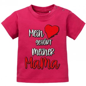 Mein Herz gehört meiner Mama Baby T-Shirt Sorbet