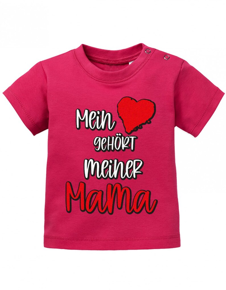 Mein Herz gehört meiner Mama Baby T-Shirt Bild 7