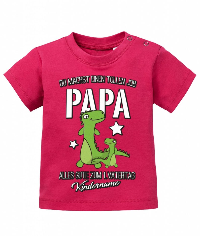 Du machst einen tollen Job Papa 1. Vatertag mit Wunschname des Kind Geschenk Baby T-Shirt Bild 5