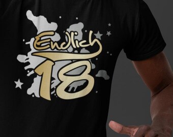 Geburtstag T-Shirt 18 Jahre - Endlich 18 - Geburtstag - Geschenke zum 18 Geburtstag Junge