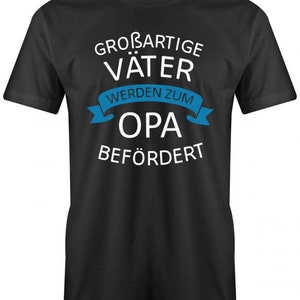 Großartige Väter werden zum Opa befördert Herren T-Shirt Schwarz